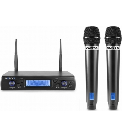 Trådløst Mikrofon Sæt WM62 / 2x16 UHF kanaler / 2 Håndholdte Mikrofoner / Simpel