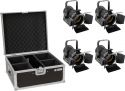 Eurolite Set 4x AKKU THA-20PC TRC Theater-Spot bk + Case