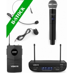 WM82C Digital UHF 2-Channel Wireless Microphone Set with handheld &amp; bodypack "B-