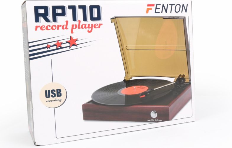 Pladespiller 33/45 RPM med USB og optagefunktion til MP3 via PC