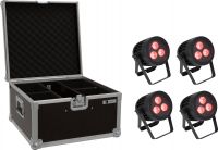 Eurolite Set 4x LED IP PAR 3x9W SCL Spot + Case