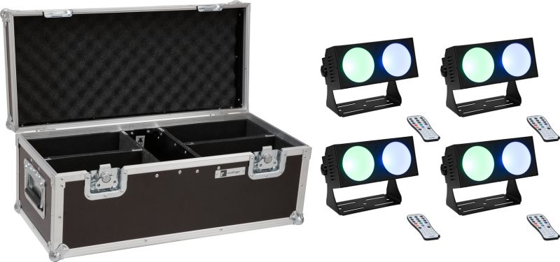 Eurolite Set 4x LED CBB-2 COB RGB Bar + Case