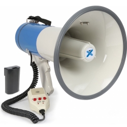 Professionel Megafon 65W med Sirene, MP3-afspiller, Litium B microphone mikrofon