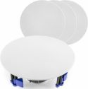 Loudspeakers, NCBT604 Amplified Low Profile Ceiling Speaker Set BT 6.5" White