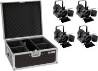 Eurolite Set 4x LED THA-20PC TRC Theater-Spot bk + Case