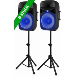 VPS152A Plug &amp; Play 1000W Speaker Set with Stands "B-STOCK" TILBUD NU