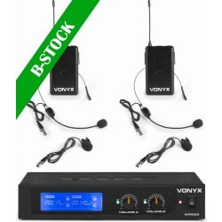 WM522B VHF 2 channel Microphone Set with 2 bodypacks "B-STOCK" TILBUD NU