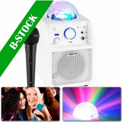 SBS50W Bluetooth Party Speaker LED Ball White "B-STOCK" TILBUD NU