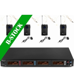 PD504B 4x 50-Channel UHF Wireless Microphone Set with 4 bodypack microphones "B-