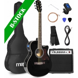 ShowKit Electric Acoustic Guitar Pack Black "B-STOCK" TILBUD NU