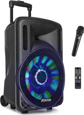 Transportabelt Lydanlæg FT12LED, 12" bas med LED lys / Bluetooth / 700W