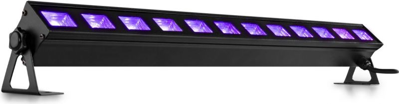 UV lys bar, BUV123 med 12 stk. kraftige UV LED / 61cm bred / solid monteringsfod for nem opsætning!