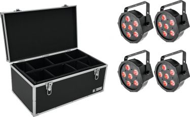 Eurolite Set 4x LED SLS-6 TCL Spot + Case TDV-1