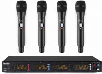 PD504H 4x 50-Channel UHF Wireless Microphone Set with 4 handheld microphones