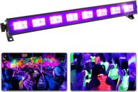 UV lys bar, BUV93 med 8 stk. kraftige UV LED / 41cm bred / solid monteringsfod for nem opsætning!