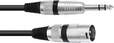 Omnitronic Adaptercable XLR(M)/Jack stereo 2m bk