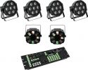 Brands, Eurolite Set 4x LED SLS-7 HCL Floor + 2x LED FE-700 + DMX LED Color Chief Controller