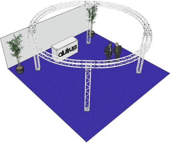 Alutruss Truss set QUADLOCK 6082 circle 6.6x3.5m