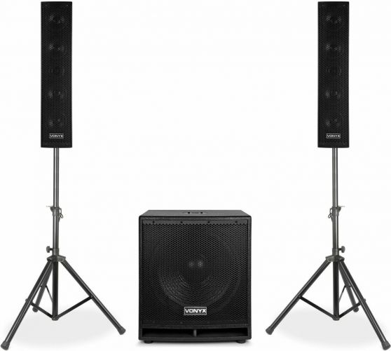 Aktivt lydsystem med Bluetooth VX880BT / 1 stk. 15" subwoofer + 2 stk. tophøjttaler / 1000W