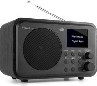 DAB Radio 'Luxus- og Transportabel Radio' DAB/DAB+/FM/Bluetooth modtager og højttaler, Sort