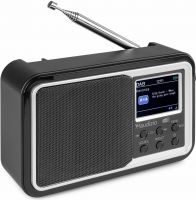 DAB Radio 'Transportabel med genopladig batteri' DAB/DAB+/FM/Bluetooth modtager og højttaler, Sort