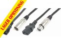 CX09-15 Lys Combi Kabel IEC M - XLR M / IEC F - XLR F 15m