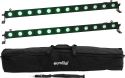 Diskopaneler - LED Bars, Eurolite Set 2x LED BAR-12 QCL RGB+UV Bar + Soft Bag