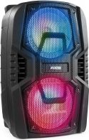 Transportabel Fest Højttaler FT208LED med hjul+håndtag / 2x 8" bas med LED lys / Bluetooth / 500W