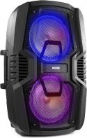 Transportabel Fest Højttaler FT210LED med hjul+håndtag / 2x 10" bas med LED lys / Bluetooth / 700W