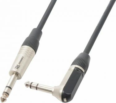 Audio Jack Kabel "god kvalitet" 6.3mm Stereo Jack/90° vinkel til 6.3mm Stereo Jack, 3m