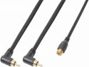 Cables & Plugs, CX142 Cable 2x RCA Male - 1x RCA Female 0,3M