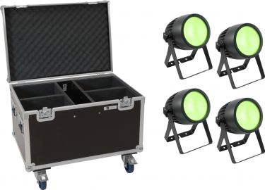 Eurolite Set 4x LED Theatre COB 200 RGB+WW + Case with wheels