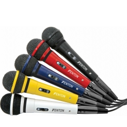 Karaoke mikrofonsæt / 5 mikrofoner i forskellige farver kompl dynamiske dynamisk