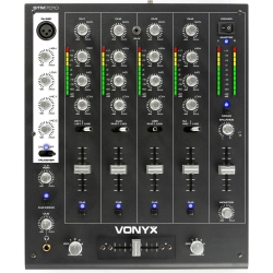 DJ Mixer med 4 kanaler og USB - Nem tilslutning af PC direkte via U kanals kanal