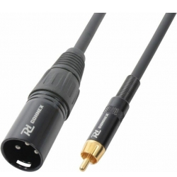 Kabel "god kvalitet" XLR-han til RCA han (phono han), sort 8m TILBUD NU mand