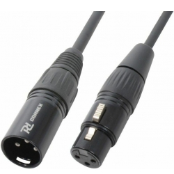 Kabel ”god kvalitet – ekstra kraftig” XLR-han til XLR-hun, sort 6m kvinde male