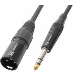 Kabel "god kvalitet" XLR-han til 6.3 Stereo Jack, sort 8m TILBUD NU stereoanlæg