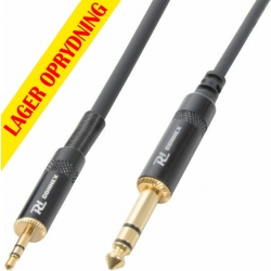 Kabel "god kvalitet" 3.5mm Stereo Jack til 6.3mm Stereo Jack, sort 3 stereoanlæg