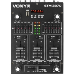 DJ Mixer STM2270 4-kanals med lydeffekter, Bluetooth, USB/SD/MP3- effekter kanal