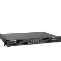 Digital Effektforstærker VDA1000 PA Professional / 2x 500W Digital Class-D / 1U