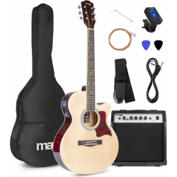 Western Guitar, halvakustisk "Komplet Guitarpakke" 40W guitar-forstærker, taske