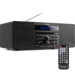 Alt-i-et musiksystem, CD/ DAB+/ FM/ USB/ Bluetooth - Sort TILBUD NU