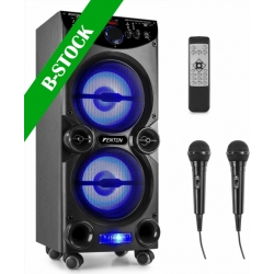 LIVE2104 Karaoke Station on Wheels 2x 10” "B-STOCK" TILBUD NU