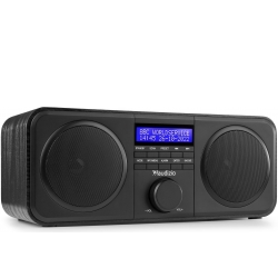 DAB Radio 'God lyd i kompakt design' DAB/DAB+/FM/Vækkeur, Sort TILBUD NU
