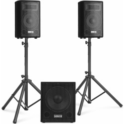 Vonyx VX1015BT 2.1 Komplet Lydsystem med 15" Subwoofer og 2 stk. 10" Højttalere