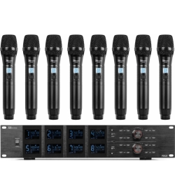 PD528 UHF Wireless Microphone Set with 8 handheld microphones TILBUD NU