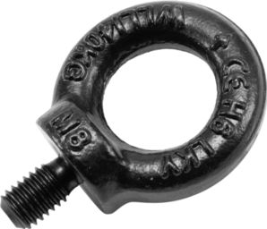 SAFETEX Eyebolt M8/13mm, black galvanized drop forged