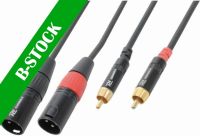 Cable 2x XLR male/2x RCA 1.5m Black "B-STOCK"