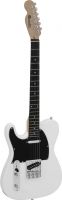 Diverse, Dimavery TL-601 E-Guitar LH, white / black pick guard