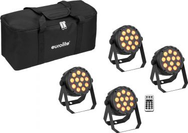 Eurolite Set 4x LED PARty Spot Silent RGB/WW with Softbag